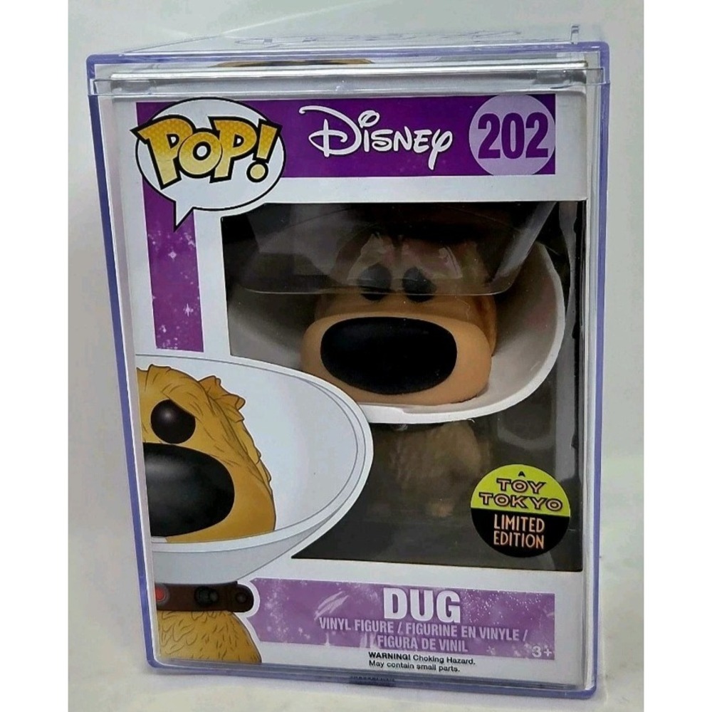2016 SDCC Toy Tokyo Funko Pop Disney 202‎ Pixar Up Dug Cone of Shame Exclusive